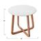 Hello Honey® Modern Bohemian Marble & Wood Round End Table